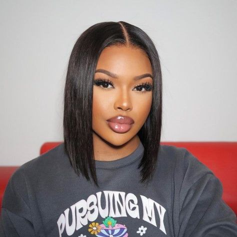 Glueless Bob Wigs Human Hair Natural Color Peruvian Pre Cut Lace Straight Human Hair Bob Wigs For Women Ready To Wear Density180 10 In Bob Hairstyles For Black Women, 14inch Bob Wig, Housing Decor, Bob Wigs For Black Women, Fav Hairstyles, Curling Straight Hair, Straight Bob Wig, Bob Straight, Wigs Straight