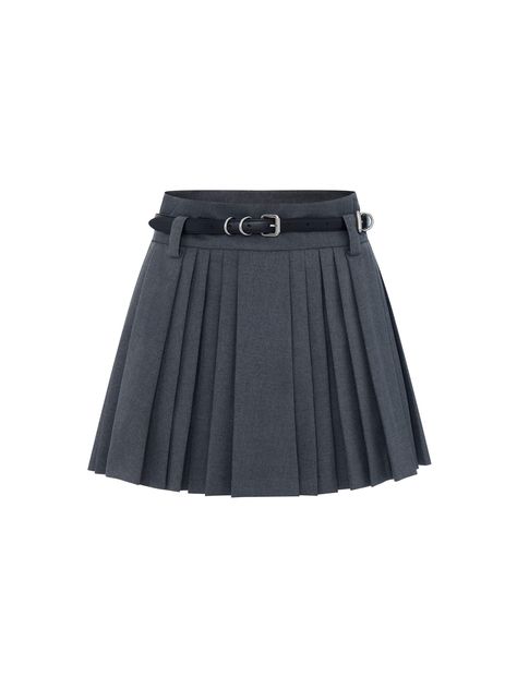 MO&Co. Women's Belt Pleated Mini Skirt This skirt is made with comfortable, high-quality fabric. Features a flattering A-line silhouette and pleated design, complete with a matching belt. Pair it with a t-shirt or blouse for a chic and casual or collegiate look. Features : - Double waist A-line silhouette- Mini-length skirt with inner shorts- Pleated design, including belt Code: MBD1SKT001The back length of size S is 39.4cmMATERIALS & CARE Material: 68.1% Polyester 30.3% Viscose 1.6% SpandexPlea Pleated School Skirt, Plated Skirt, Pleated Short Skirt, Short Pleated Skirt, Knife Pleated Skirt, Grey Pleated Skirt, Pleated Fashion, Pleated Skirt Short, Clothing Haul