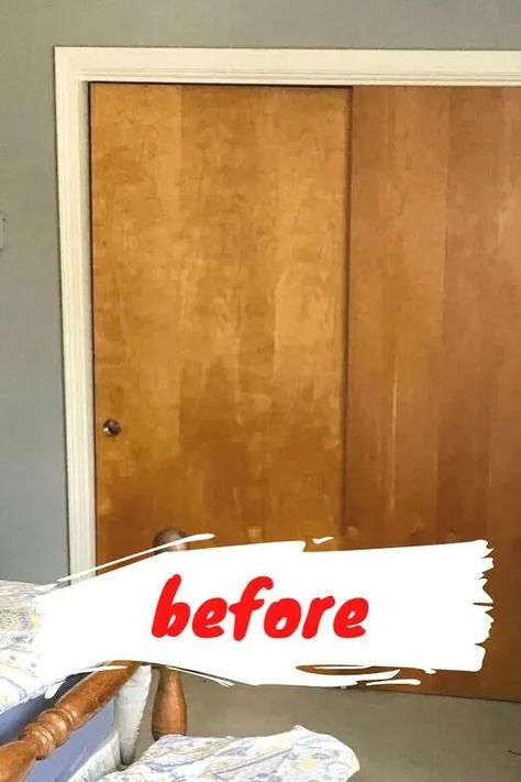 If you have outdated closet doors you can upcycle and give them a fresh update. Painted closet doors is a great way to upgrade your bedroom on a budget. Check out how to paint a closet door. Sliding Wood Closet Doors Makeover, Paint Closet Doors Sliding, Dress Up Closet Doors, Decorating Sliding Closet Doors, Refinish Closet Doors, Boho Closet Door Ideas, Decorate Sliding Closet Doors, Small Bedroom Closet Door Ideas, Painted Bedroom Closet Doors