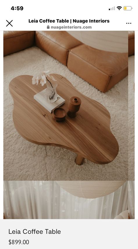 Curvy Coffee Table, Wavy Coffee Table, Small Dining Room Furniture, Cloud Coffee Table, Cloud Table, Wood Coffee Table Design, Wooden Coffee Table Designs, Curated Spaces, Organic Coffee Table