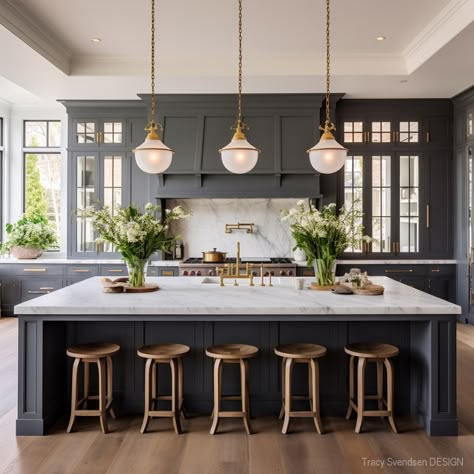 50 Modern Farmhouse Kitchen Cabinets Kitchen Island Lighting With Dark Cabinets, Light Kitchen Dark Island, Transitional Kitchen Decor, Modern Gray Kitchen, Modern Farmhouse Kitchen Cabinets, Gray Kitchen Cabinets, Modern Grey Kitchen, Transitional Kitchen Design, Modern Farmhouse Kitchen