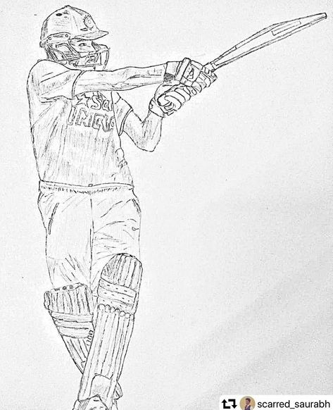 Rohit Sharma Drawing, Oil Pastel Drawings Easy, Life Drawing Classes, Drawing Classes, Buddha Tattoo, India Cricket, Rohit Sharma, Dp For Whatsapp, Cricket Teams