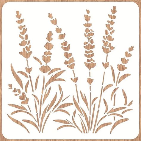 Lavender Wall Stencils Painting Tile Stencil Set Reusable - Temu Flowers Stencil, Damask Wall Stencils, Lavender Wall, Craft Stencils, Stencil Painting On Walls, Stencils For Painting, Tile Stencil, Flower Stencil, Stencil Crafts