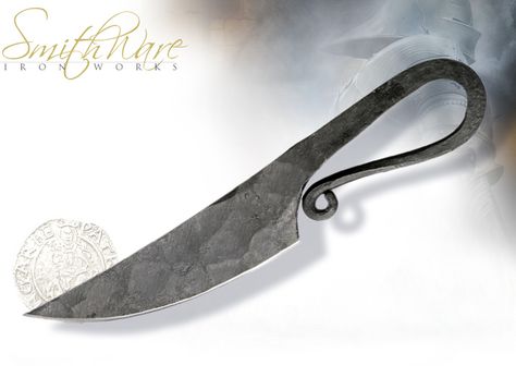 Horseshoe Knife, Medieval Scroll, Blacksmith Knife, Smithing Projects, Knife Making Tools, Knife Patterns, Types Of Swords, Rat Tail, Metal Forming