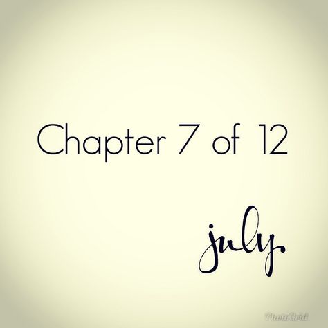 Chapter 7 Of 12 July, Welcome July, 12th Birthday, Planner Ideas, July 12, July 25, Book Memes, Chapter 3, Daily Inspiration Quotes