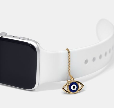 The Ensy Evil Eye Watch Charm Smart Watch Charms, Cute Apple Watch Bands, Watch Charms, Jewelry Evil Eye, Raksha Bandhan Gifts, Apple Watch Bracelets, Dump Ideas, Watch Jewelry, Jewel Box