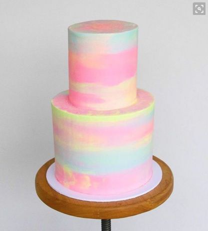 Katherine Sabbath, Watercolour Cake, Savory Cakes, Galaxy Cake, Pastel Cakes, Watercolor Cake, Ombre Cake, Meringue Buttercream, Swiss Meringue