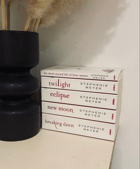 White Twilight Books, Nightstand Books Aesthetic, Twilight Series Books, Twilight White Books, Twilight Book Aesthetic, Twilight Book Cover, Books Twilight, Kathleen Glasgow, Twilight Books