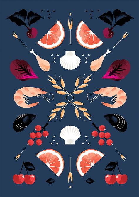 #darlingclementine #foodillustration Food Illust, Darling Clementine, Creative Elements, Food Illustration, Food Illustrations, Painting Illustration, Surface Pattern Design, Surface Pattern, Pattern Design