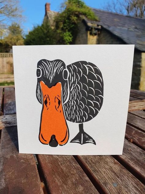 Duck Illustration, Cute Duck, Print Greeting Cards, Little Duck, Card Print, Lino Print, Linoleum, Linocut Prints, Print Store