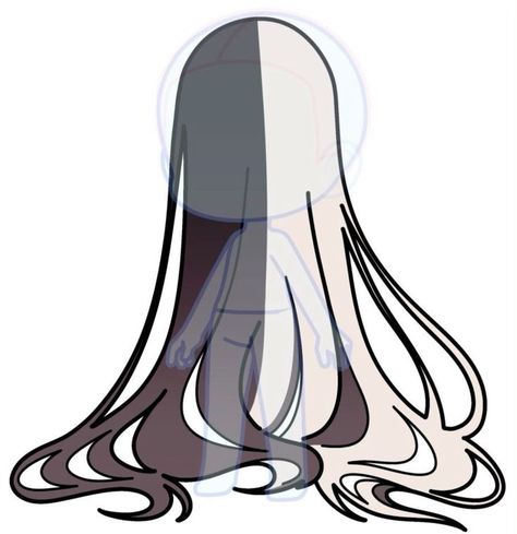 Gacha Back Hair Base, Gacha Bangs Base, Back Hair Drawing, Gacha Hair Base, Gacha Hair Edit, Carlos Resident Evil, Gacha Drawing, Greenscreen Ideas, Hair Gacha