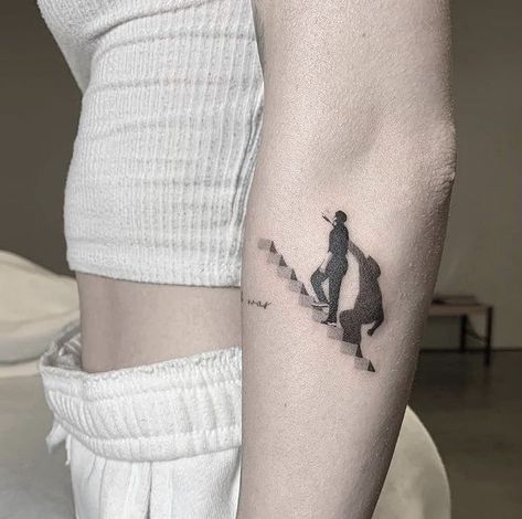 Truman Show Tattoo, Show Tattoo, Serotonin Tattoo, Tattoo Tiny, Surreal Tattoo, Bea Miller, Framed Tattoo, Movie Tattoos, Wild Tattoo