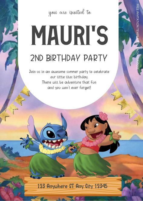 Stitch Disney Invitation, Lilo And Stitch Birthday Invitation Template, Lilo And Stitch Invitation Template, Stitch Invitation Template Free, Lilo And Stitch Birthday Invitations, Lilo And Stitch Birthday Party, Stitch Bday, Stitch Birthday Invitation, Bowling Birthday Invitations