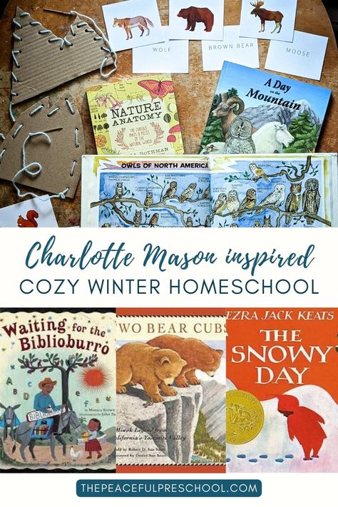 Winter is the perfect time to settle into a cozy homeschool routine of reading, creating, and resting. Our Winter Guide and Nourishing Nature Mountain Guide are wonderful resources to add to your winter homeschool routine for preschool, kindergarten and early elementary aged students. Check out some of our favorite winter themed children's books and hands-on learning activities that are great for your Charlotte Mason or Montessori homeschool lesson plans. Cozy Homeschool, Building Connection, Winter Homeschool, Nature Kindergarten, Peaceful Press, Winter Art Lesson, Homeschool Lessons, Homeschool Lesson Plans, Homeschool Routine