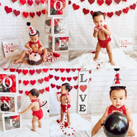 Valentine’s Day First Birthday Photoshoot, Feb 1st Birthday, Half Birthday Valentines Day, King Of Our Hearts First Birthday, Boy Valentine Birthday Party, 1st Birthday Photoshoot Valentines Day, 1st Birthday Party Ideas February, First Birthday Themes Valentines, Valentines Birthday Party Ideas For Boys