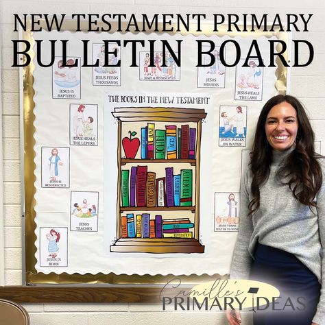 New Testament Primary Bulletin Board, Primary Bulletin Board, Wiggles Songs, Singing Time Ideas, Lds Primary Singing Time, New Testament Books, Time Lessons, Primary Songs, Primary Singing Time