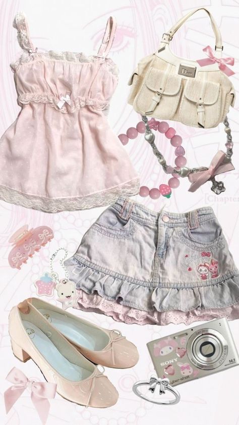 #shojo #aesthetic #fashion #outfit #coquette Himekaji Outfits, Kawaii Outfit Ideas, Kawaii Fashion Outfits, Creation Couture, Grunge Goth, Mein Style, Mode Inspo, Cute Everyday Outfits, Kawaii Clothes