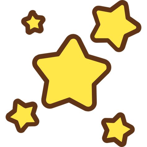 Cute Shapes Clipart, Cute Stars Drawing, Star Clipart Cute, Cute Star Icon, Kawaii Png, Cartoon Stars, Star Cartoon, Stars Png, Sketchbook Assignments