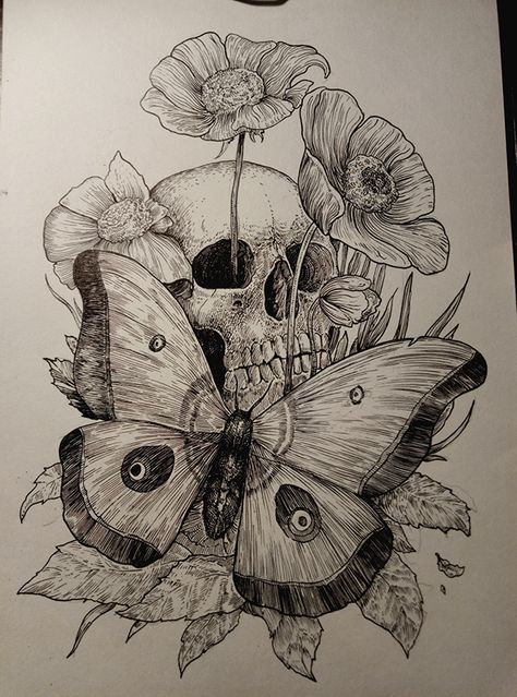 Moth Tattoo Design, Moth Tattoo, Skull Tattoo Design, Art Tools Drawing, Tattoo Art Drawings, Skull Drawing, Custom Tattoo Design, Sketchbook Art, Anatomy Art