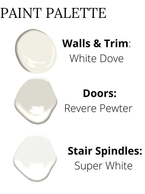 Best White With Revere Pewter, White Dove Walls Revere Pewter Trim, Revere Pewter Interior Doors, Benjamin Moore Paint White, Revere Pewter And White Dove, White Dove And Revere Pewter, Hallway 2023, Chair Railing, Den Remodel