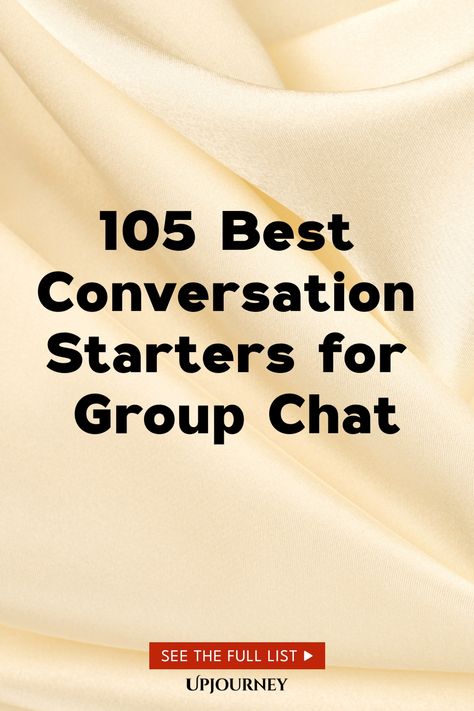 105 Best Conversation Starters for Group Chat Group Chat Conversations, Best Conversation Starters, Group Chat Names, Interactive Space, Work Etiquette, Emoji Stories, Psychology Terms, Chat Conversation, Awkward Questions