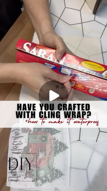 DIY Designs by Bonnie on Instagram: "Crafting with Cling Wrap | waterproof? #clingwrap #crafting #craftideas #papercrafts" Cling Wrap Hack, Napkin Crafts, Diy Designs, Saran Wrap, Cling Wrap, General Crafts, Craft Night, Night Ideas, July 4