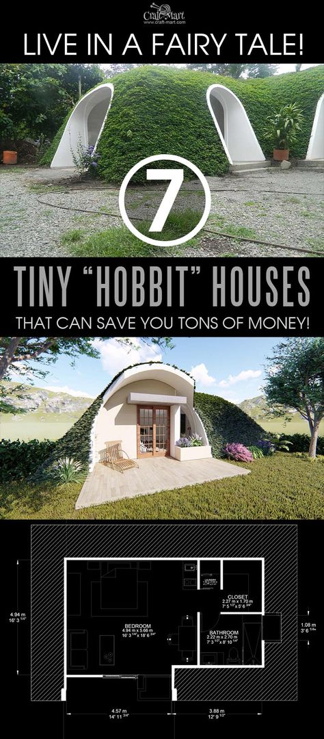 Tiny Hobbit House, Build A Hobbit House, Underground Hobbit House Plans, Hobbit House Kit, Hobbit House Plans, Diy Tiny Home, Hobbit Beorn House, Hobbit House Interior, Green Magic Homes