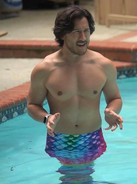 Turning Mark and Ethan into Mermaids | Unus Annus | Mark Appreciation Bod Terrence Loves You, Mark And Ethan, Dad Bod, Hottest Guy Ever, Markiplier, Shirtless Men, Pose Reference, Celebrity Crush, Pretty People