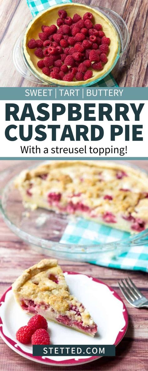 Raspberry Buttermilk Pie, Raspberry Cream Crumble Pie, Raspberry Strawberry Pie, Raspberry Cream Crumble Pie Food Network, Cranberry Raspberry Pie, Summer Desserts With Raspberries, Raspberry Custard Kuchen, Raspberry Creme Pie, Raspberry Cream Pie Pioneer Woman