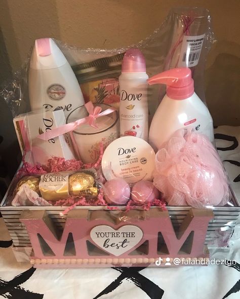 Gift Basket, Care Products, Beauty Products, Mothers Day, Gift Ideas, Bed, Pink, Gifts, Beauty