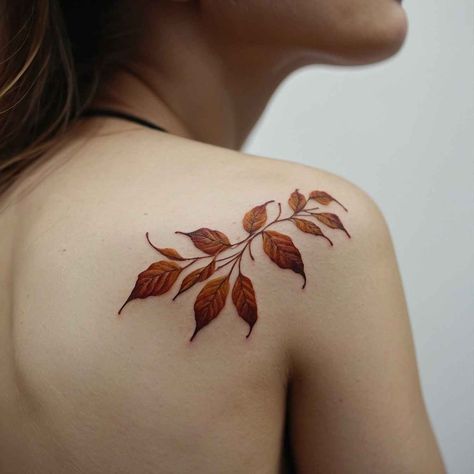 84+ Best Autumn Tattoo Ideas For This Season Autumn Tattoo Ideas, Cozy Tattoo, Pinecone Tattoo, Fall Leaves Tattoo, Acorn Tattoo, Fall Tattoo, Autumn Tattoo, Beautiful Tattoo, Halloween Tattoos