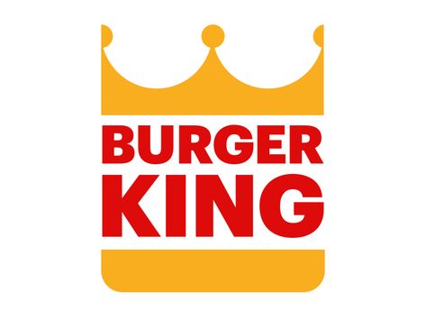 Burger King by Tom Brinton on Dribbble Burger King Ads, Bk Logo, Logo Color Schemes, Crown Illustration, King Picture, King Card, Food Branding, King Design, Kings Crown