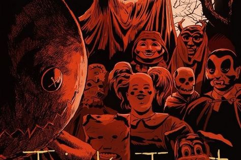 Waxwork Records Display Gorgeous ‘Trick R Treat’ Vinyl Picture Discs Trick R Treat Movie, Sam Trick R Treat, Halloween 23, Trick Or Treat Studios, Horror Villains, Trick R Treat, Best Horror Movies, Horror Posters, Horror Movie Art