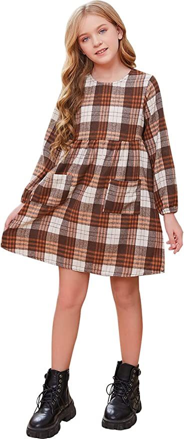 Supernatural Wedding, Winter Shirt Dress, Flannel Dresses, Flannel Ideas, Plaid Dress Fall, Spring Party Dresses, Plaid Christmas Dress, Girls Flannel, Thanksgiving Dress