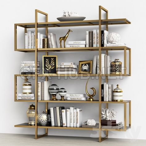 #3DSKYFREE Lots Of Books, Bathroom Farmhouse, Iron Furniture, Steel Furniture, Shelf Design, Decor Bathroom, Office Interior Design, Metal Furniture, Shelf Decor