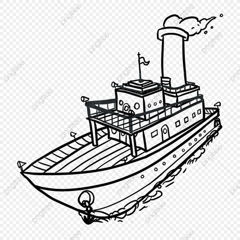 Ship Clipart Black And White, Ferry Drawing, Drawing Ship, Ship Clipart, Ice Drawing, Award Ribbons, Lip Drawing, Cartoon Ships, Transparent Clipart