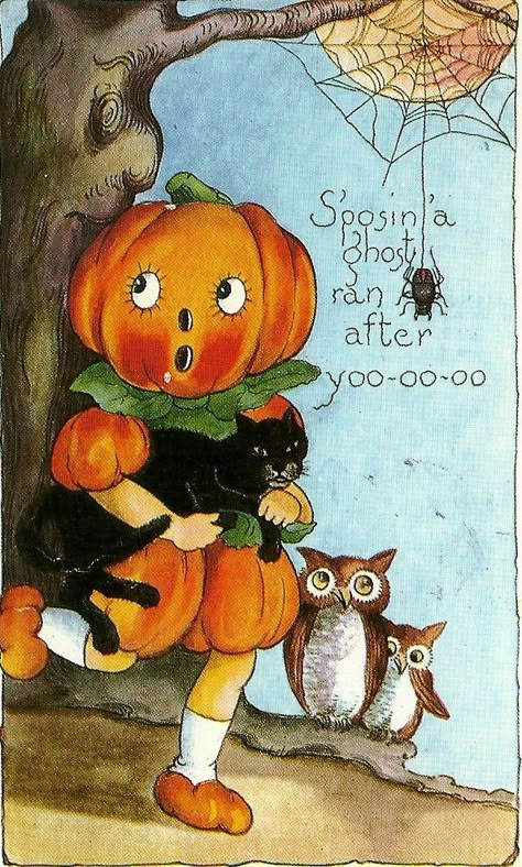 Vintage Halloween Greeting Cards, Vintage Halloween Printables, Cats Pretty, Vintage Halloween Cards, Vintage Halloween Images, Photo Halloween, Carte Halloween, Halloween Greeting Card, Halloween Greetings