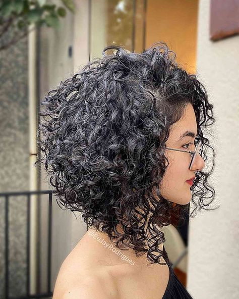 Pelo Bob Ondulado, Curly Inverted Bob, Long Bobs, Natural Curly Hair Cuts, Inverted Bob Hairstyles, Bob Haircut Curly, Wavy Bob Hairstyles, Short Curly Haircuts, Short Curly Bob