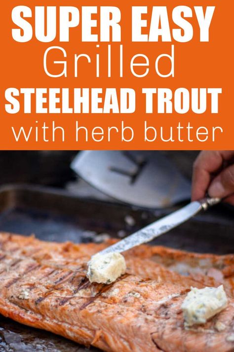 Grilled Steelhead Trout Recipe, Steel Head Trout, Steel Head Trout Recipes, Steelhead Trout Recipe Baked, Steelhead Recipes, Grilled Trout Recipes, Steelhead Trout Recipe, Grilled Trout, Cooking Trout