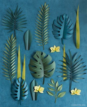 Tropical Wreath, Săpunuri Handmade, Fiesta Tropical, Fleurs Diy, Paper Plants, Paper Leaves, Tropical Party, Paper Flowers Diy, Paper Projects