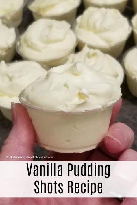 Whipped Vodka Pudding Shots, Vanilla Pudding Shots With Vodka, Vanilla Pudding Shots Recipes, Wedding Cake Pudding Shots, Whipped Jello Shots, Frozen Pudding Shots, Pudding Shots Cheesecake, Birthday Pudding Shots, Pudding Shots With Vanilla Pudding