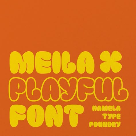 Looking for a font that's both playful and cute? Meila Font is your perfect match! This whimsical typeface will add a touch of charm to any project, from invitations to social media posts. Its friendly curves and bubbly letters will make your designs pop.  Download Meila Font today and watch your creativity bloom! #holidayfonts #ad Looking for fonts for your Cricut cuts and crafts? We have free downloads for monograms, writing, cursive styles and more! A Typeface, Fun Typeface, Bubble Typography, Cursive Styles, Playful Typeface, Fun Typography Design, Pop Art Font, Whimsical Typeface, Writing Cursive