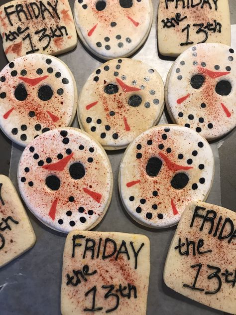 Friday The 13th Treats, Friday The 13th Themed Snacks, Friday The 13th Dessert, Friday The 13th Dessert Ideas, Friday The 13 Birthday Party, Friday The 13th Themed Food, Friday The 13th Birthday Cake, Friday The 13th Snacks, Friday The 13th Cookies