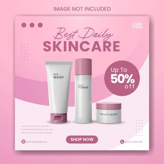 Msuraidin | Freepik Skincare Social Media, Beauty Skin Quotes, Cosmetics Banner, Graphic Design Photoshop, Social Media Poster, Toner For Face, Daily Skin Care, Post Design, Banner Template