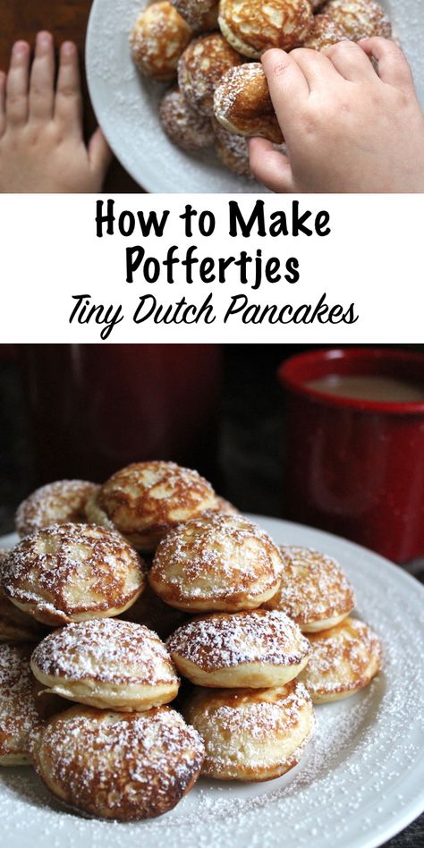 Dutch Poffertjes Mini Pancakes, Mini Dutch Pancake Recipe, Tiny Pancake Recipe, Pancakes On The Go, Best Easy Breakfast Ideas, Pikelets Recipe Easy, What To Eat With Pancakes, Pancake Cake Recipe, Pancake Flavor Ideas