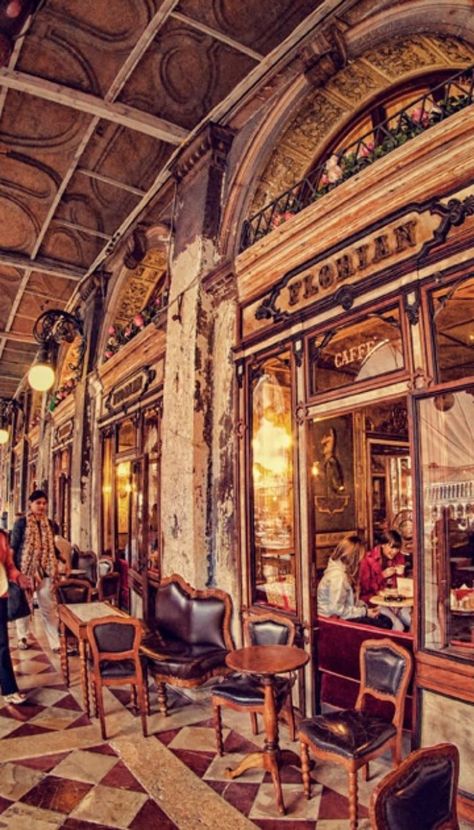 Cafe Florian, Venice, Italy European Cafes, Florian Venice, Caffe Florian, Jess Wandering, Romantic Destinations, Greatest Adventure, Venice Italy, European Travel, Favorite City