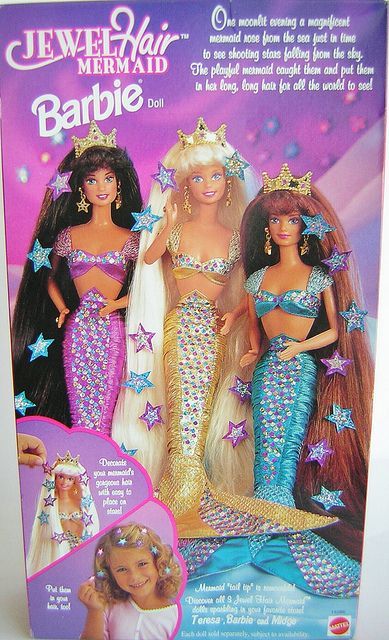 1995 Barbie Doll. I have the purple one. Mermaid Barbies, 90 Barbie, Barbie Mermaid Doll, Jewel Hair, Barbie 80s, Mermaid Barbie, Barbie 90s, Childhood Memories 90s, 90s Girl