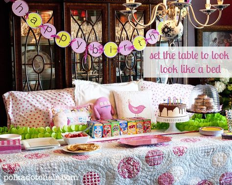 Simple "un" Slumber Party - The Polkadot Chair Slumber Party Ideas, Pancake Party, Slumber Party Birthday, Girls Slumber Party, Pijama Party, Anna Birthday, Slumber Party Games, Sleepover Birthday Parties, Turtle Birthday