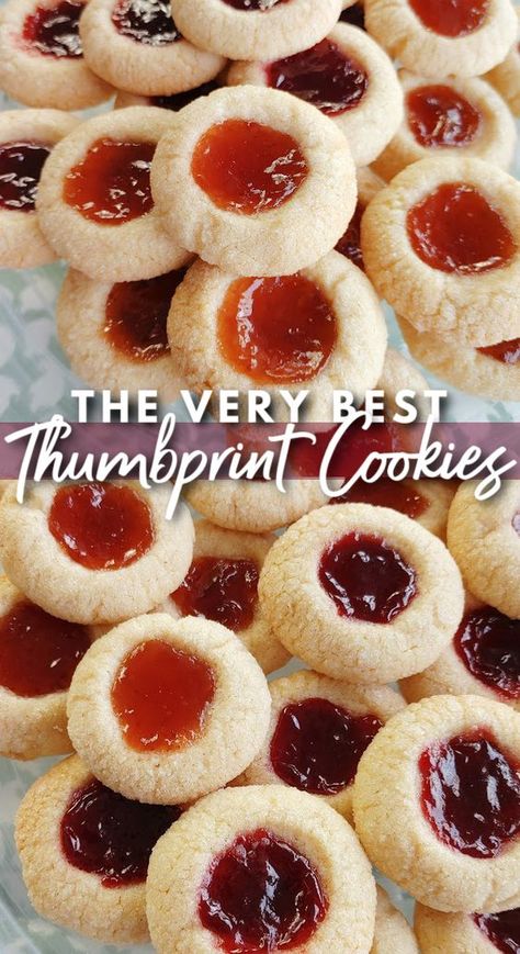 small Cinnamon Flop, Christmas Nougat, Best Thumbprint Cookies, Cookies With Jam, South Your Mouth, Jam Thumbprint Cookies, Jelly Cookies, Butter Pecan Cookies, Thumbprint Cookies Recipe