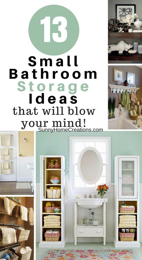 13 small bathroom storage ideas that you will love. Small Space Bathroom Organization, Small Bathroom Storage Ideas, Top Bathroom Design, Bathroom Storage Ideas, Small Bathroom Diy, Walk In Shower Designs, Small Space Bathroom, Small Bathroom Organization, Small Bathroom Storage